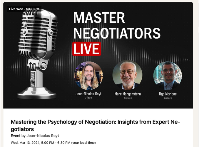 Master Negotiators Live